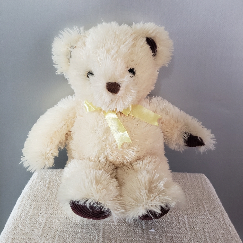 ADORABLE PRAYING TEDDY BEAR. STANDARD PUBLISHING CO. CORDUROY HAND & FEET PADS.